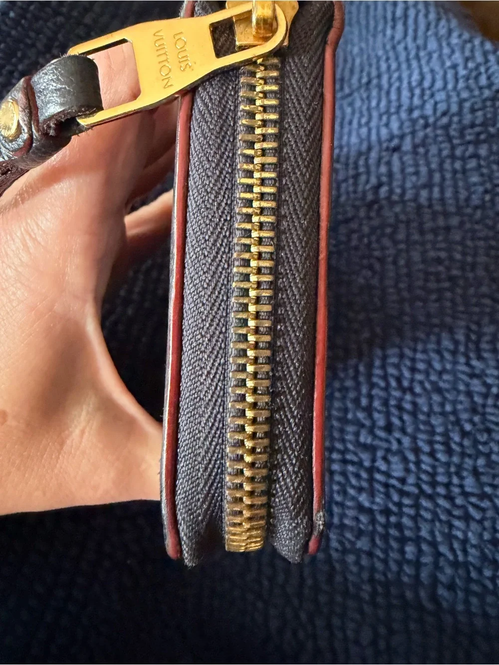 Louis Vuitton Navy Blue Empreinte (Embossed) Monogram Long Zippy Wallet